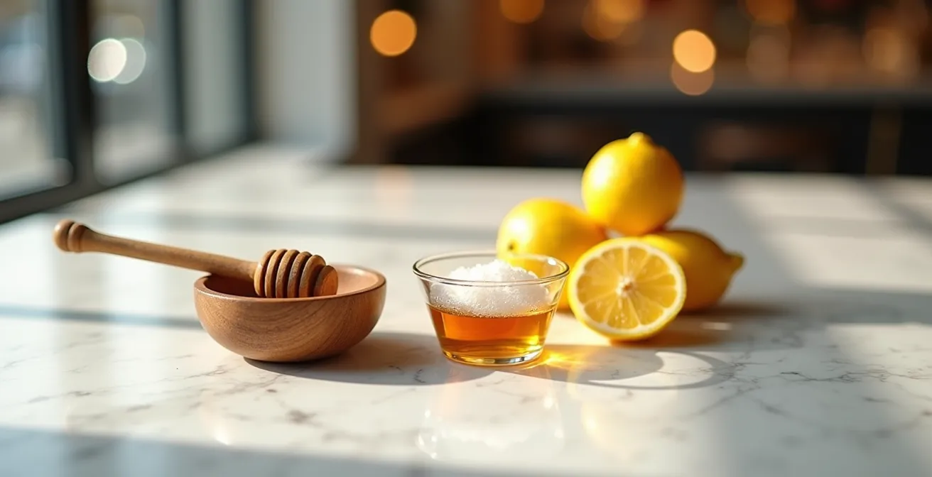 Verschiedene Korrekturzutaten für Cocktails in minimalistischer Anordnung