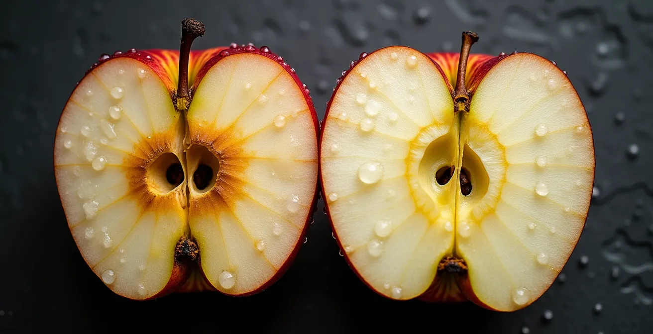 Verschiedene Apfelsorten für Cidre und Apfelwein im direkten Vergleich